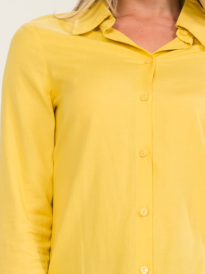 ******WOMEN'S LONG SLEEVE BUTTON UP LINEN BLOUSE