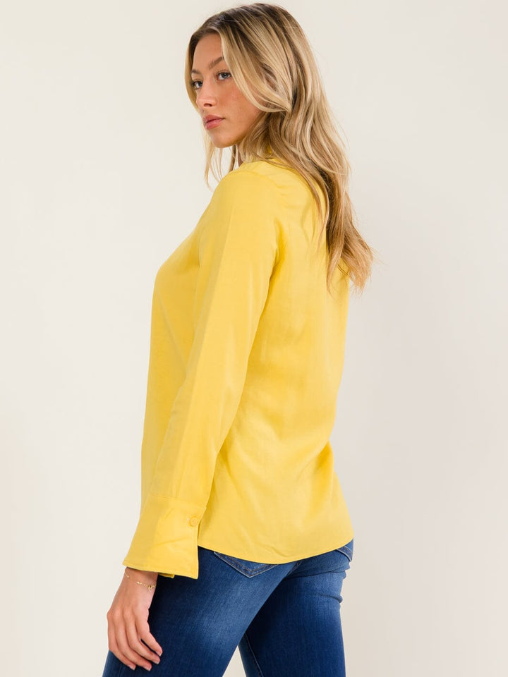 ******WOMEN'S LONG SLEEVE BUTTON UP LINEN BLOUSE