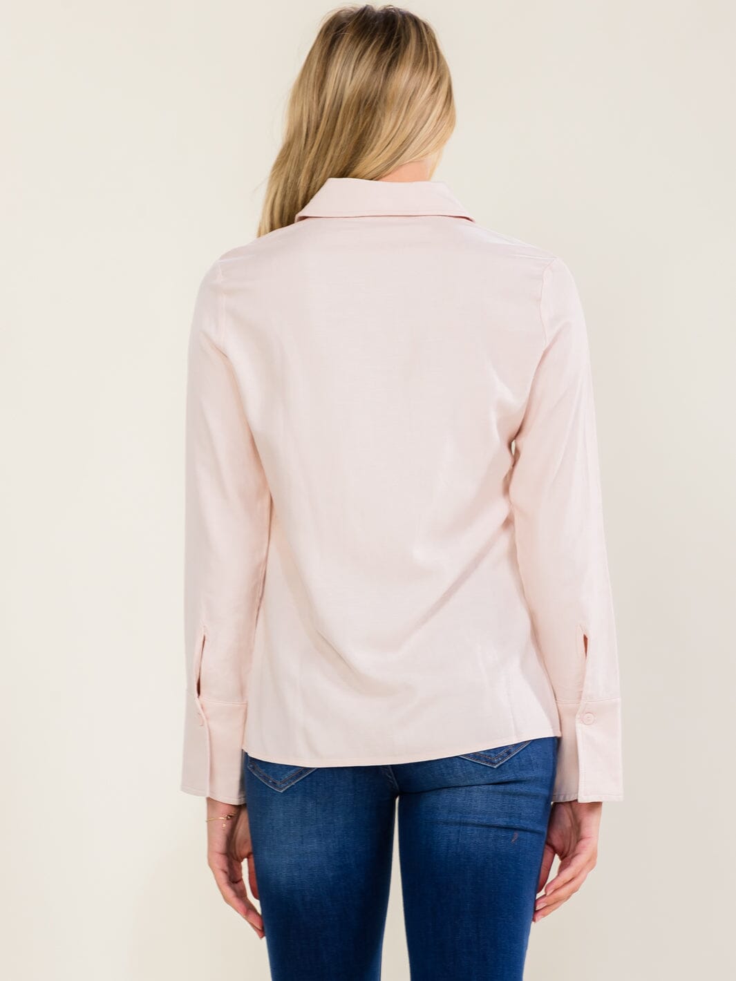 ******WOMEN'S LONG SLEEVE BUTTON UP LINEN BLOUSE