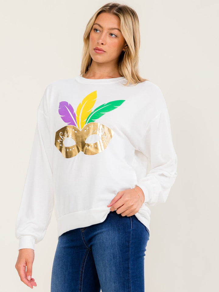 WOMEN'S LONG SLEEVE GRAPHIC TOP