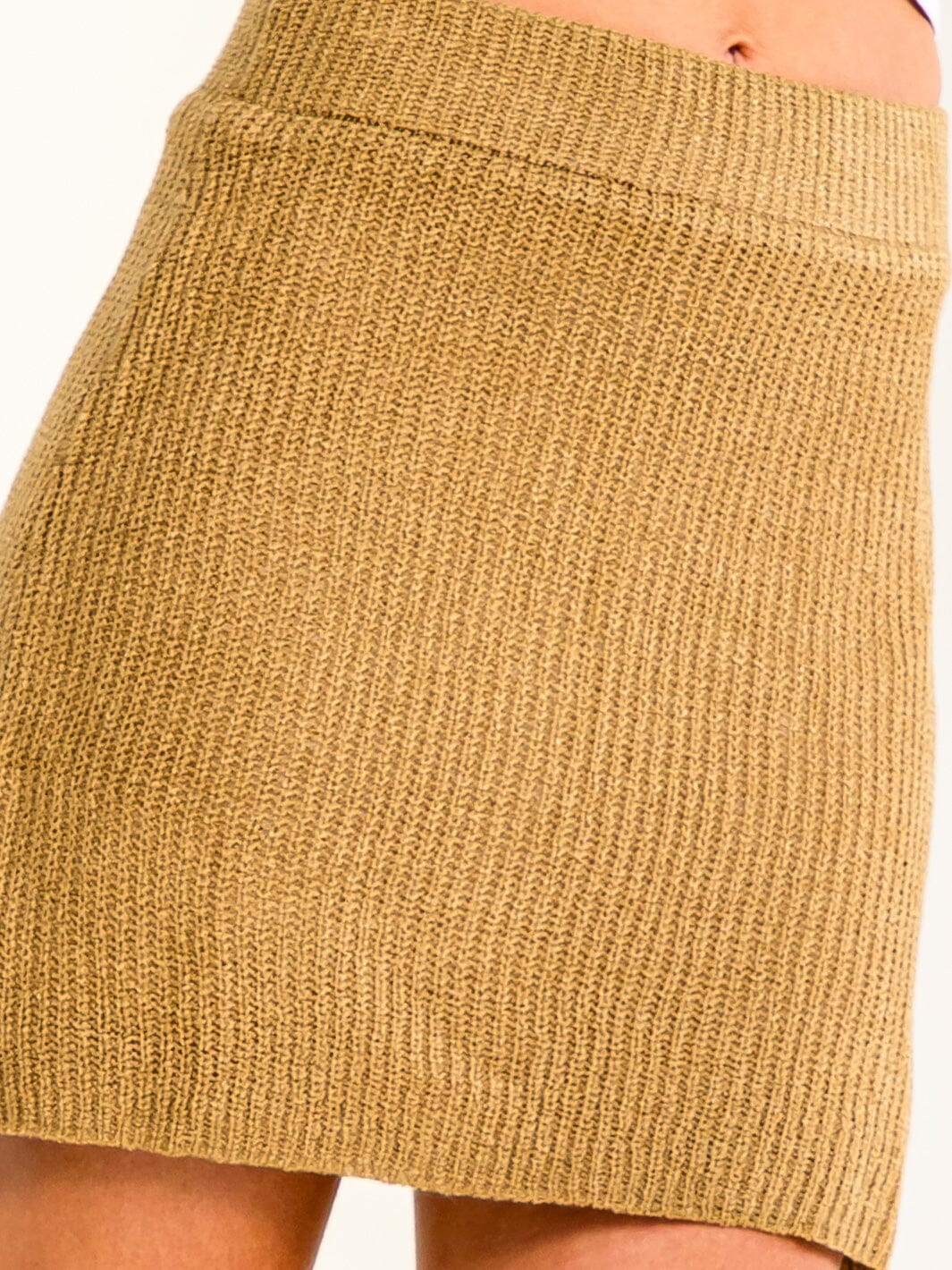 **********WOMEN'S ELASTIC WAIST KNIT MINI SKIRT