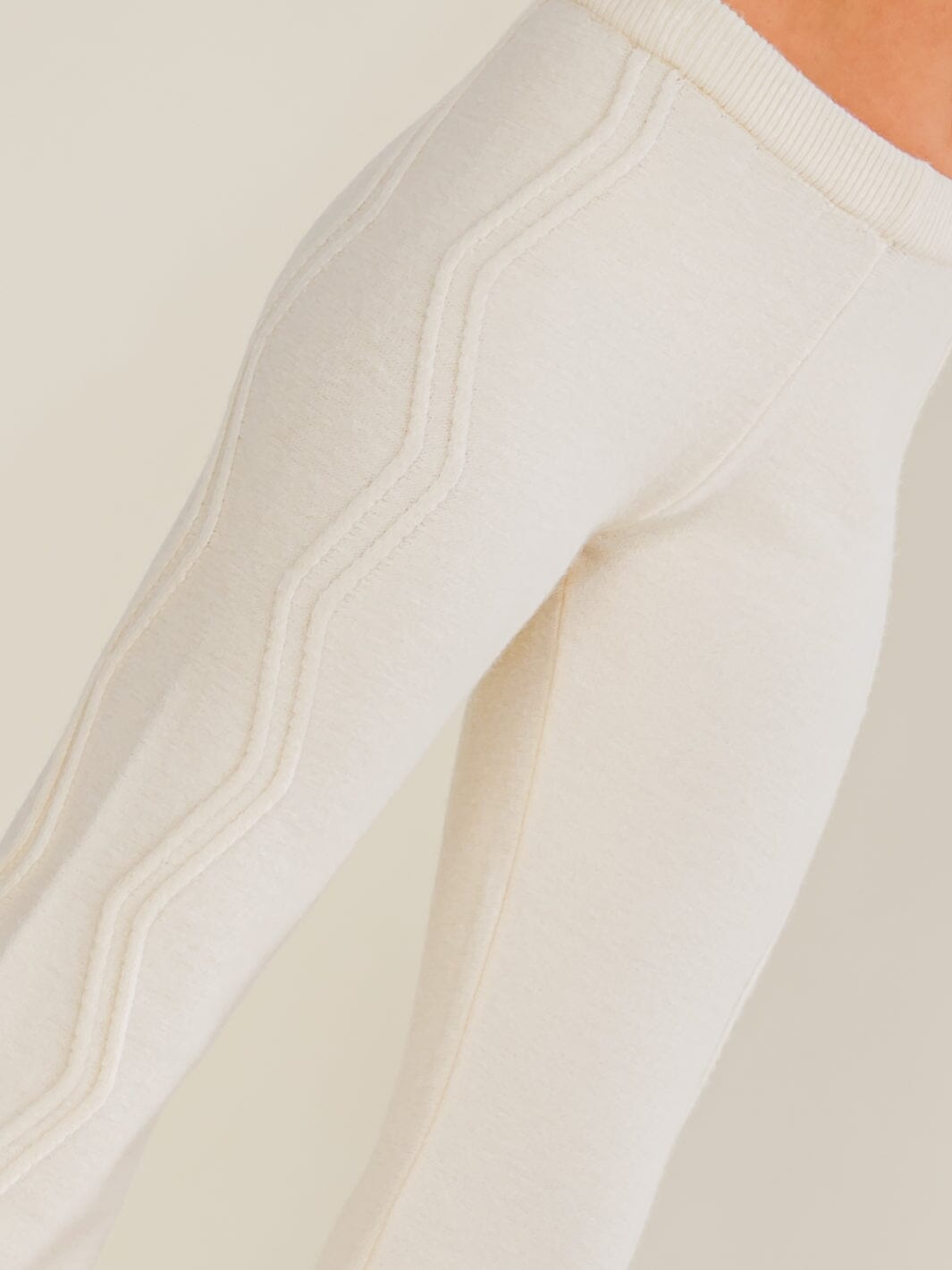 WOMEN'S ELASTIC WAIST RIBBED WIDE LEG PANTS
