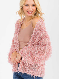WOMEN'S LONG SLEEVE OPEN FRONT CARDIGAN