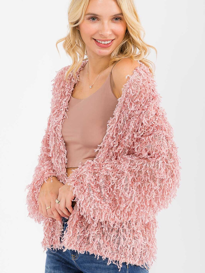 WOMEN'S LONG SLEEVE OPEN FRONT CARDIGAN
