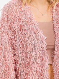 WOMEN'S LONG SLEEVE OPEN FRONT CARDIGAN