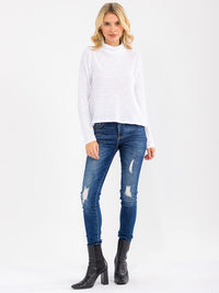 WOMEN'S LONG SLEEVE TURTLE NECK TOP