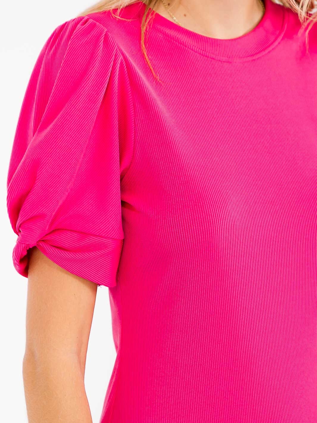 WOMEN'S SHORT PUFF SLEEVE BLOUSE