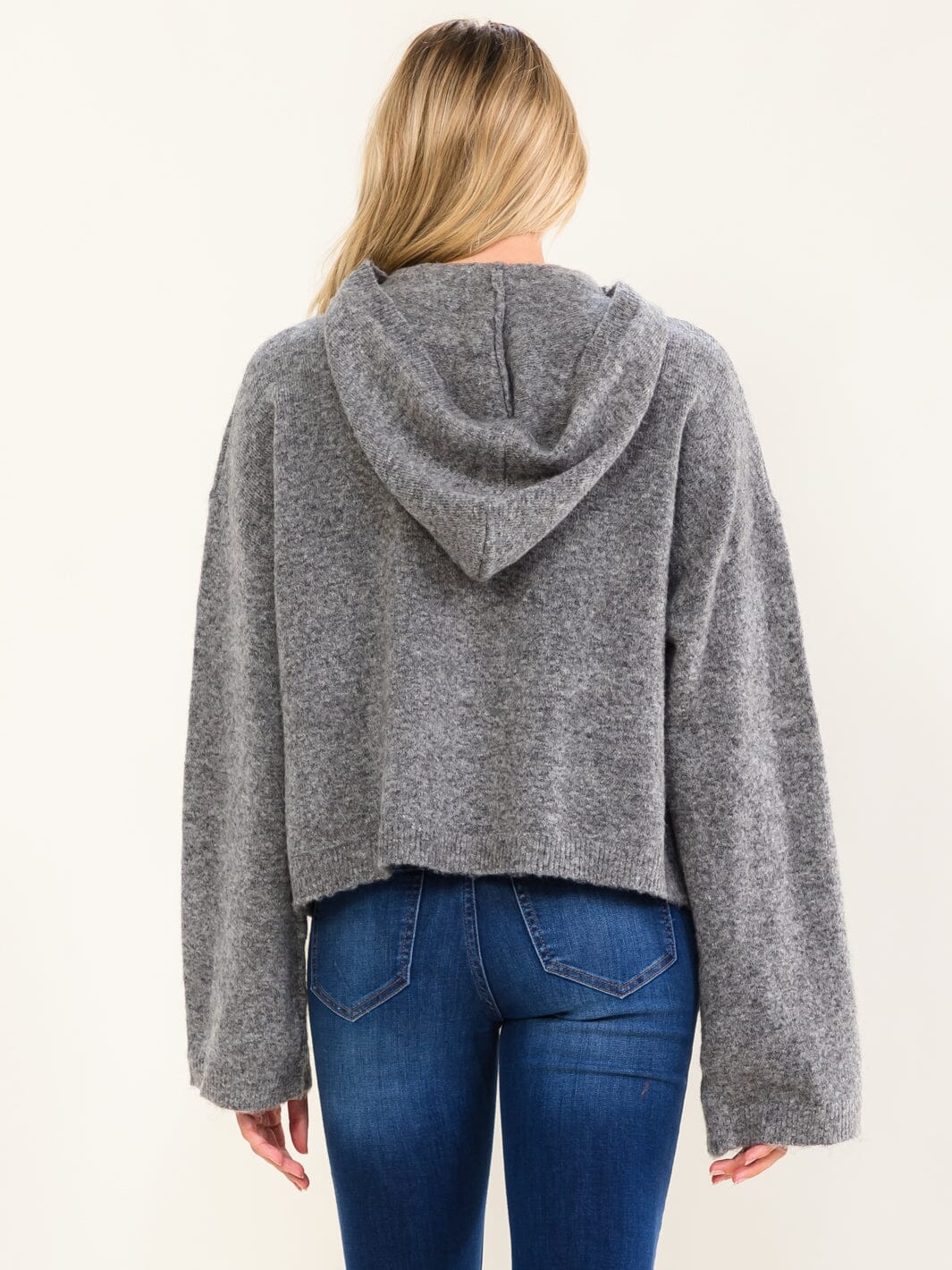 WOMEN'S LONG SLEEVE HOODED PULLOVER SWEATER