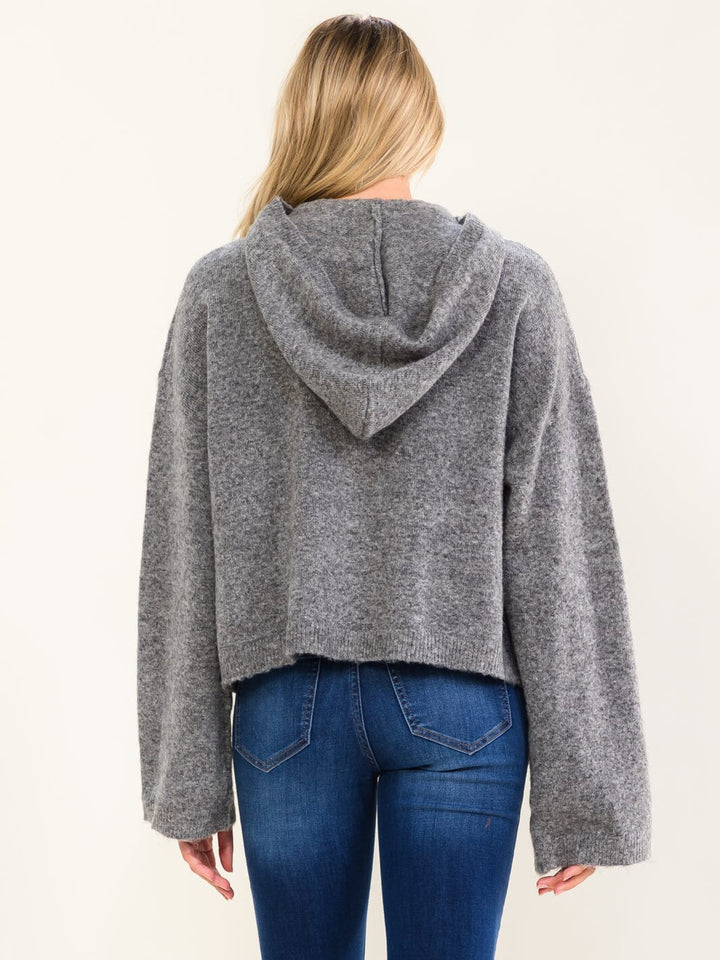 WOMEN'S LONG SLEEVE HOODED PULLOVER SWEATER