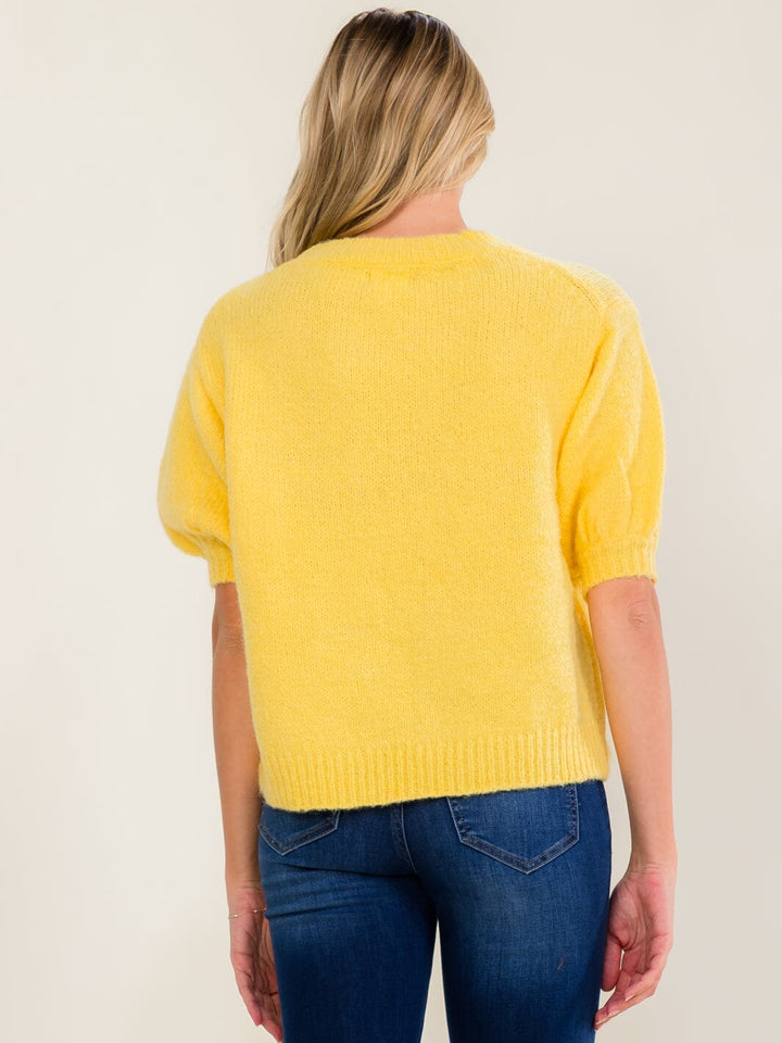 WOMEN'S SHORT SLEEVE MOM SWEATER TOP
