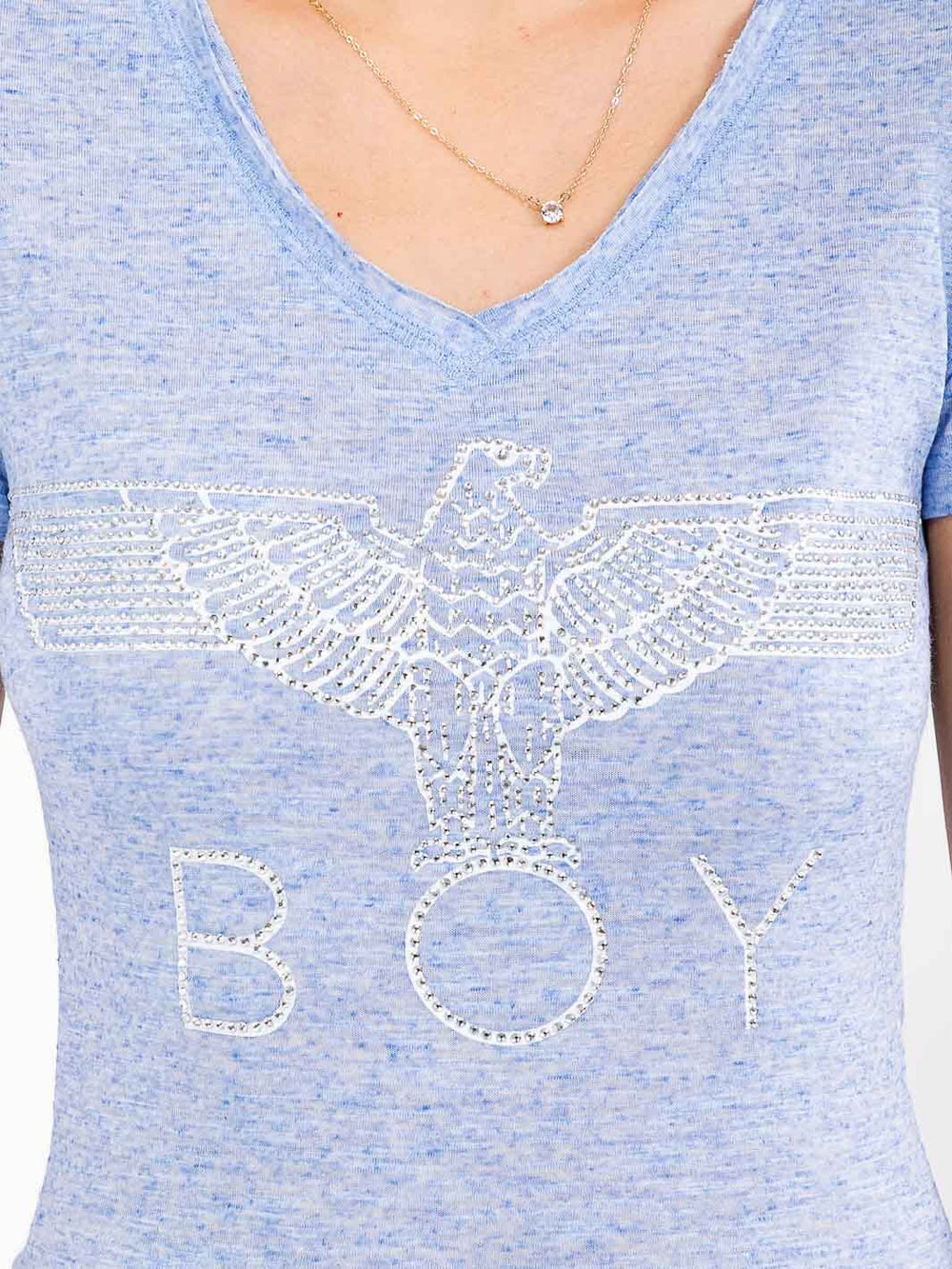 WOMEN'S SHORT SLEEVE V-NECK GRAPHIC TOP