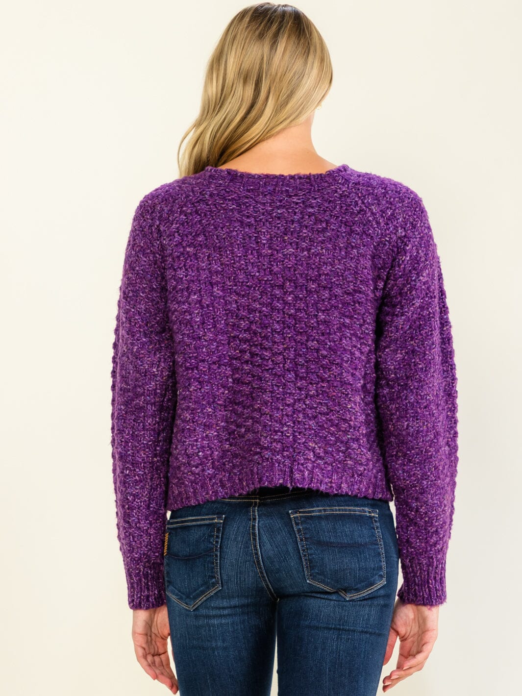 WOMEN'S LONG SLEEVE KNIT PULLOVER SWEATER