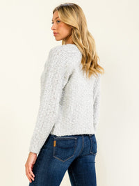 WOMEN'S LONG SLEEVE KNIT PULLOVER SWEATER