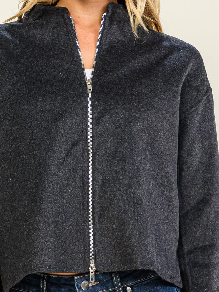 WOMEN'S LONG SLEEVE ZIPPER CLOSURE JACKETS