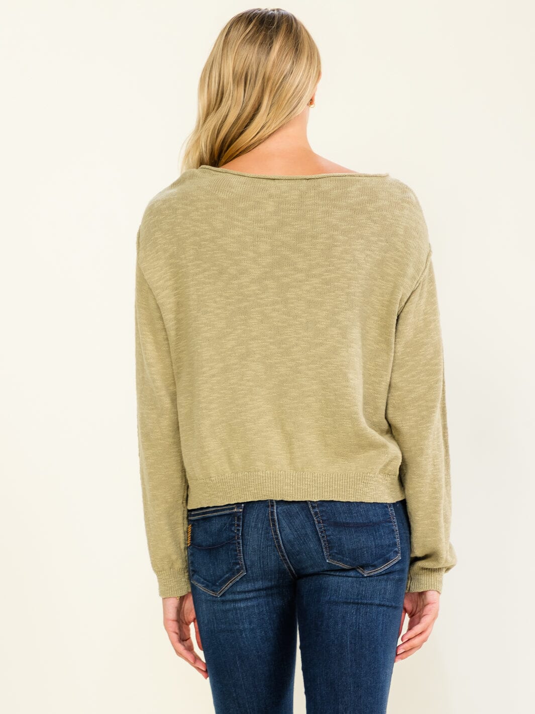 WOMEN'S LONG SLEEVE BASIC KNIT TOP