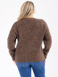 PLUS SIZE LONG SLEEVE PULLOVER SWEATER