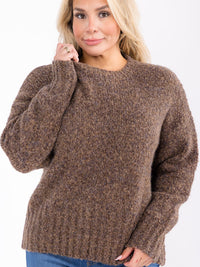 PLUS SIZE LONG SLEEVE PULLOVER SWEATER