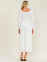 WOMEN'S LONG SLEEVE CONTRAST MAXI DRESS