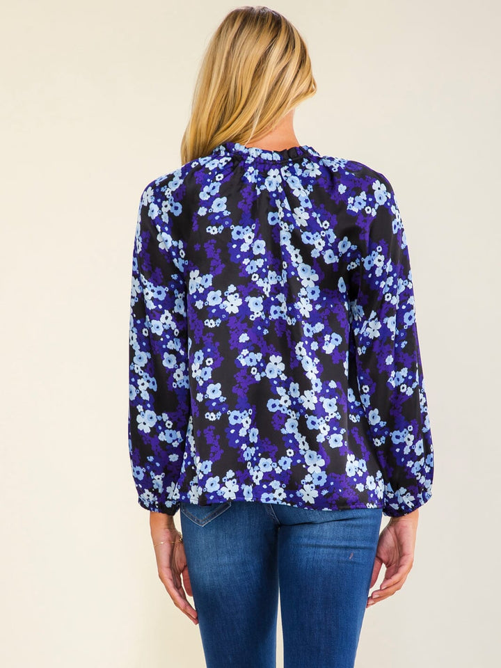 WOMEN'S LONG SLEEVE FLORAL BLOUSE