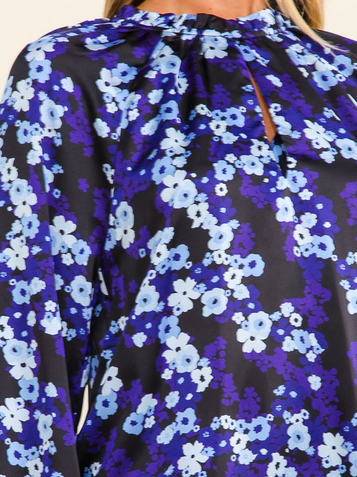WOMEN'S LONG SLEEVE FLORAL BLOUSE