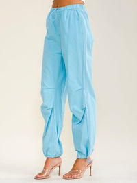 ********WOMEN'S ELASTIC WAIST FRONT POCKETS ADJUSTABLE LEGS PANTS