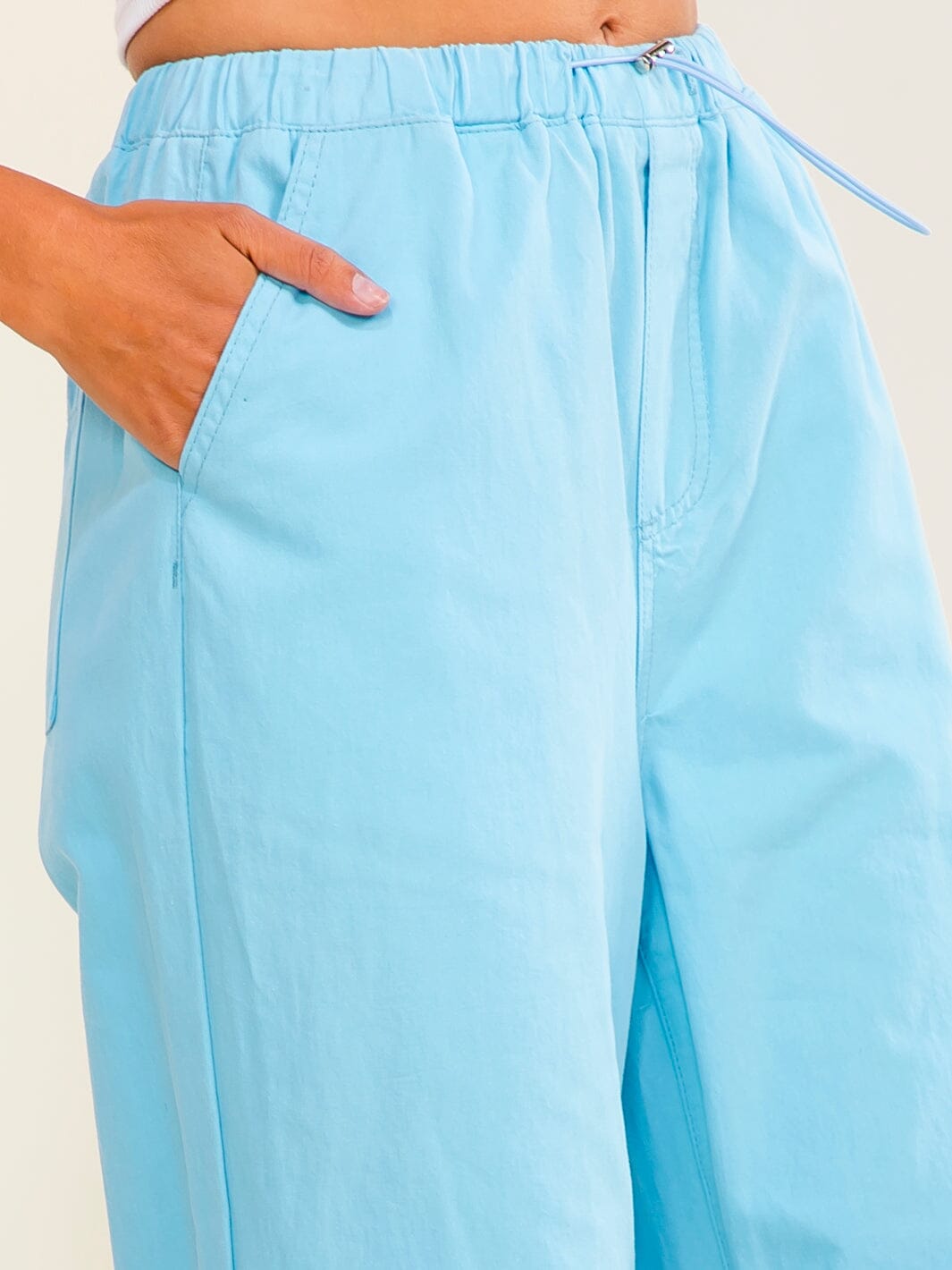 ********WOMEN'S ELASTIC WAIST FRONT POCKETS ADJUSTABLE LEGS PANTS