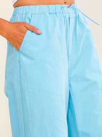 ********WOMEN'S ELASTIC WAIST FRONT POCKETS ADJUSTABLE LEGS PANTS