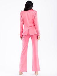 WOMEN'S LONG SLEEVE FRONT POCKETS BUTTON CLOSURE BLAZER