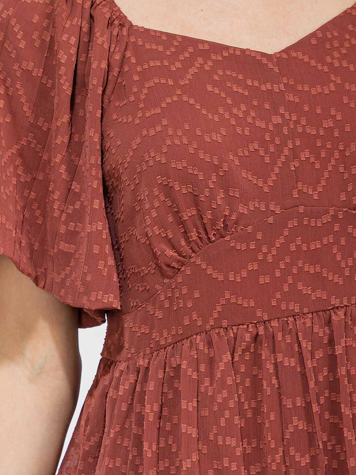 WOMEN'S SHORT SLEEVE V-NECK SWISS RUFFLE TIERED MAXI DRESS