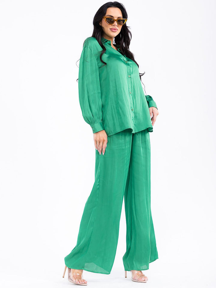 WOMEN'S LONG SLEEVE BUTTON UP BLOUSE