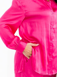 WOMEN'S ELASTIC WAIST FRONT POCKETS WIDE LEG PANTS