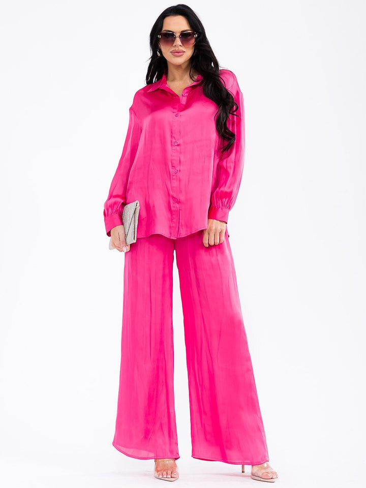 WOMEN'S LONG SLEEVE BUTTON UP BLOUSE