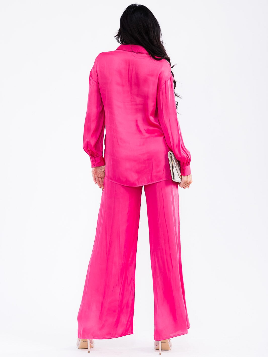 WOMEN'S LONG SLEEVE BUTTON UP BLOUSE