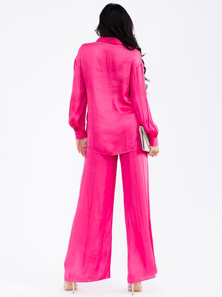 WOMEN'S LONG SLEEVE BUTTON UP BLOUSE