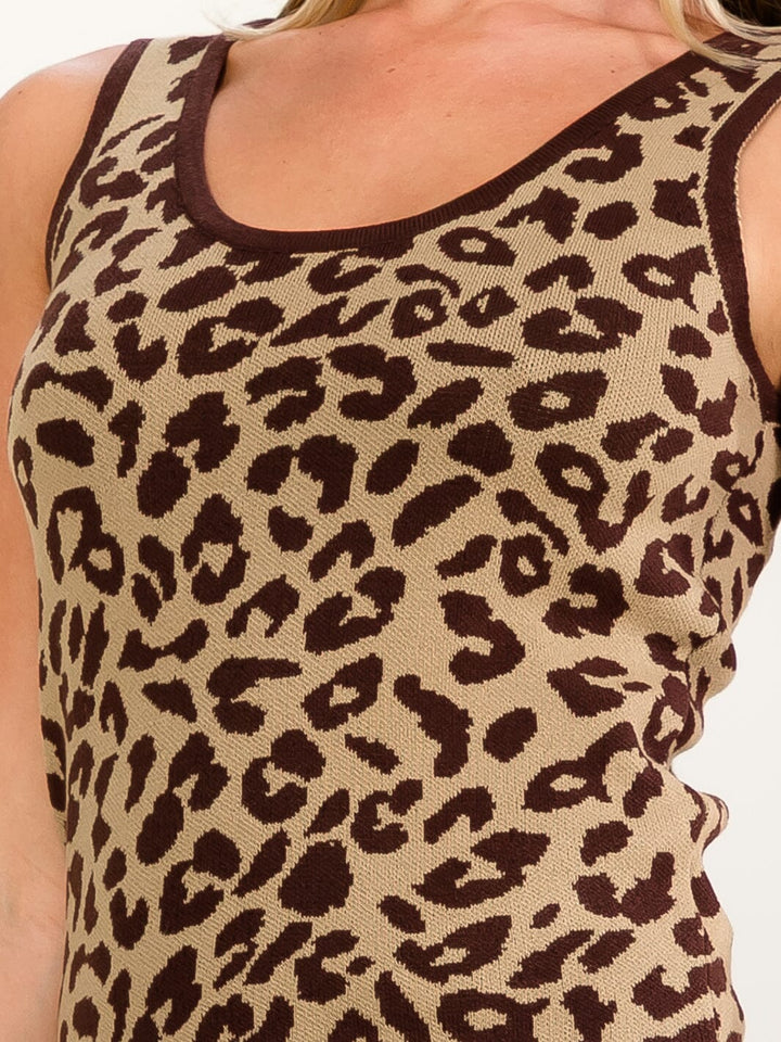 WOMEN'S SLEEVELESS ANIMAL PRINT TANK TOP