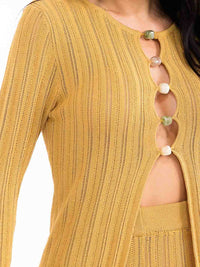 WOMEN'S LONG SLEEVE TOP & WIDE LEG PANTS KNITTED 2PC. SET
