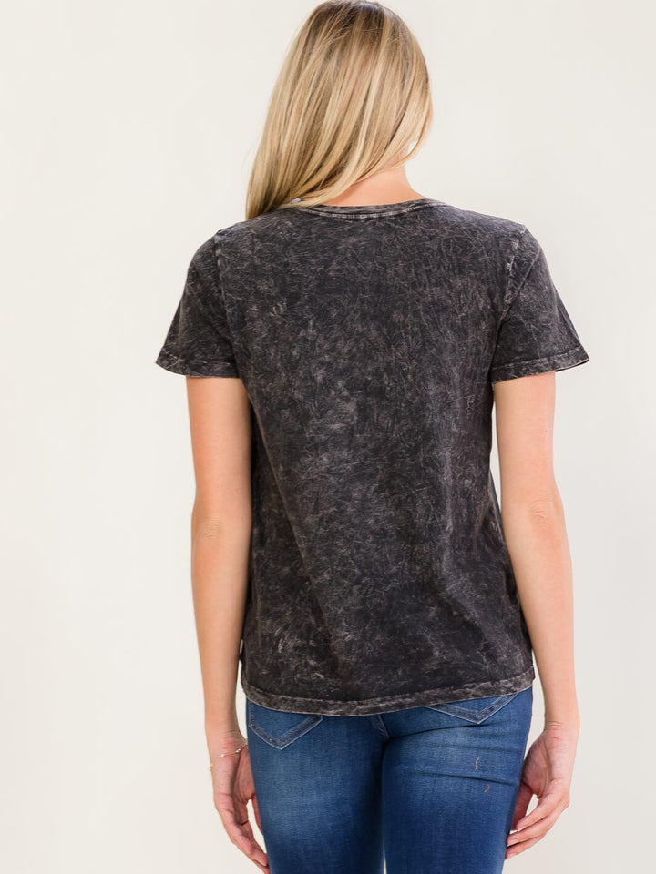 WOMEN'S SHORT SLEEVE RISE ABOVE IT GRAPHIC WASHED T-SHIRT
