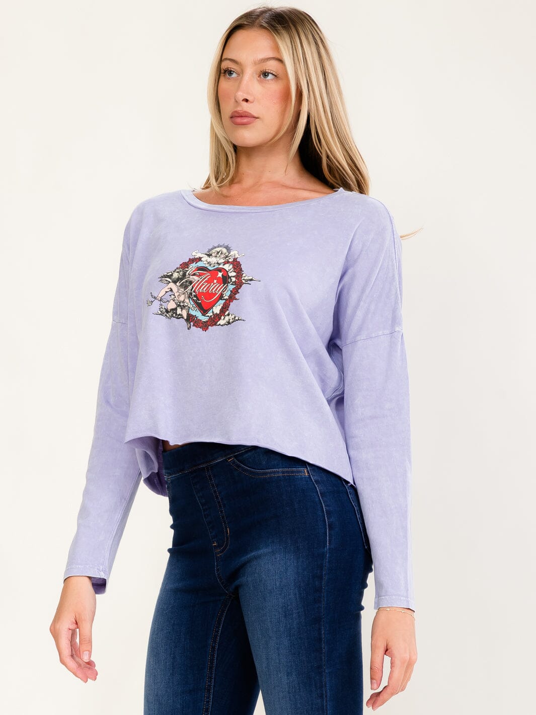 WOMEN'S LONG SLEEVE ALWAYS GRAPHIC TOP