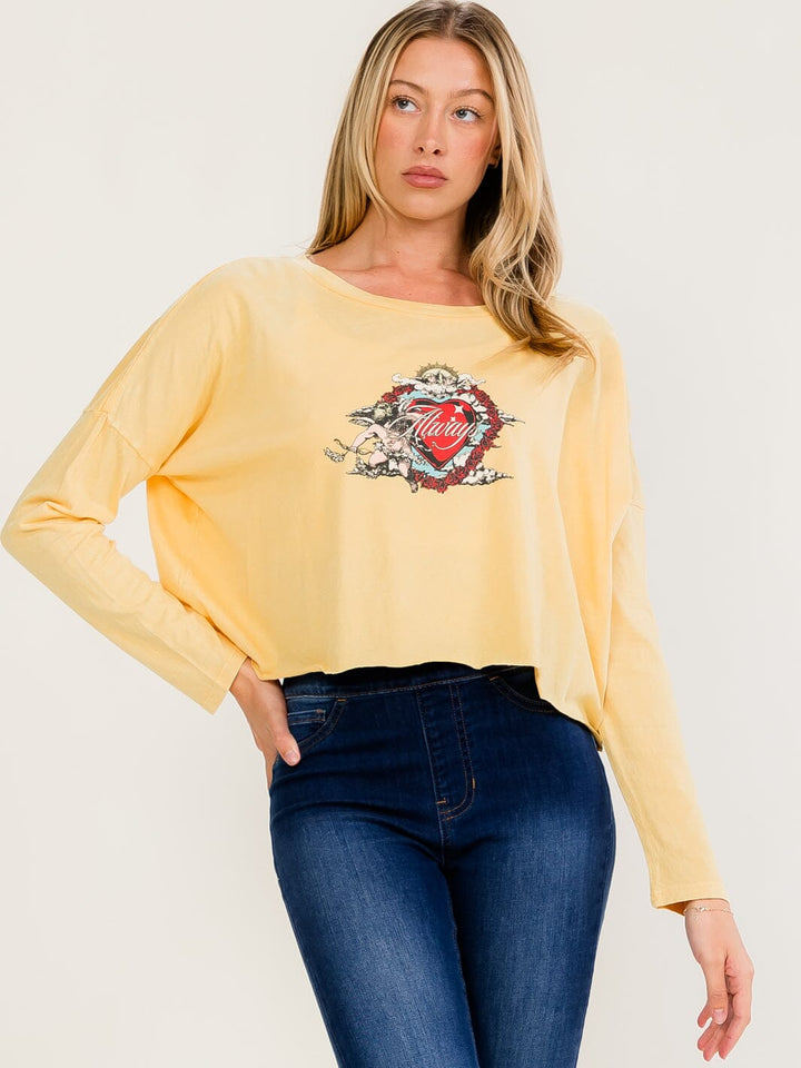 WOMEN'S LONG SLEEVE ALWAYS GRAPHIC TOP