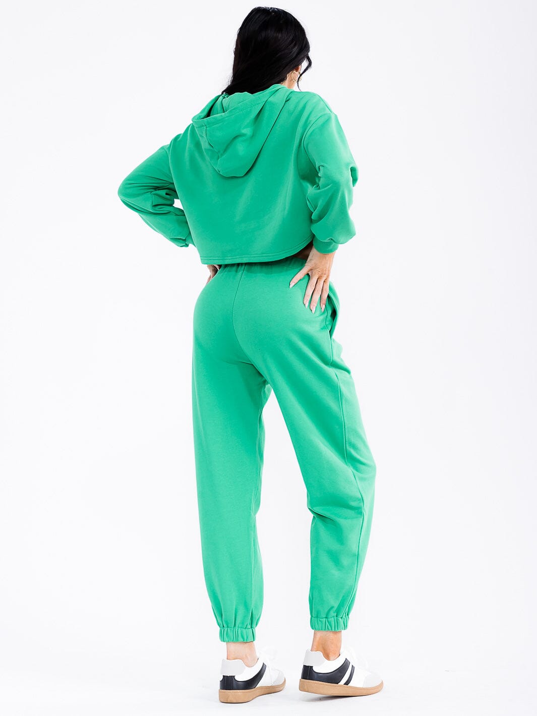 WOMEN'S HOODED PULLOVER SWEATER & ELASTIC WAIST PANTS GRAPHIC 2PC. SET