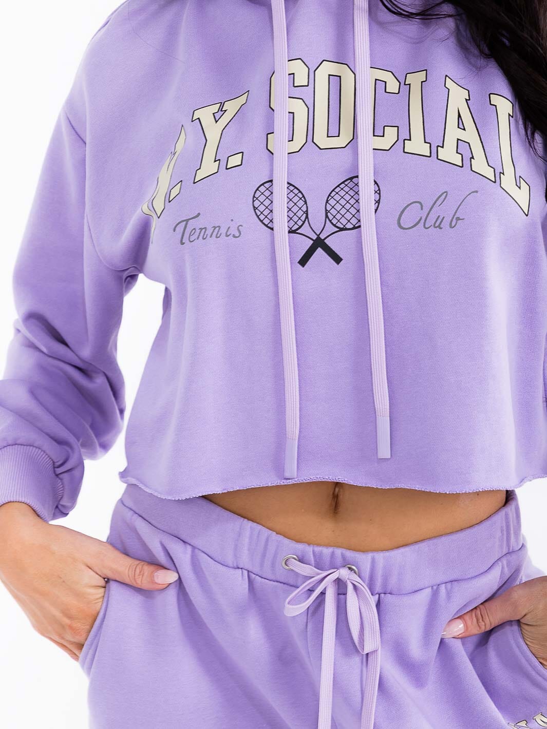 WOMEN'S HOODED PULLOVER SWEATER & ELASTIC WAIST PANTS GRAPHIC 2PC. SET