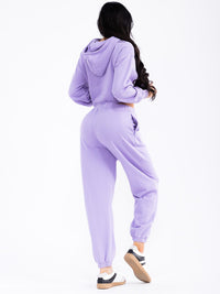 WOMEN'S HOODED PULLOVER SWEATER & ELASTIC WAIST PANTS GRAPHIC 2PC. SET