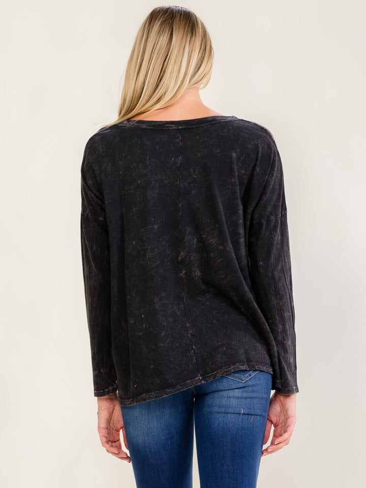 WOMEN'S LONG SLEEVE FIERCE GRAPHIC WASHED TOP