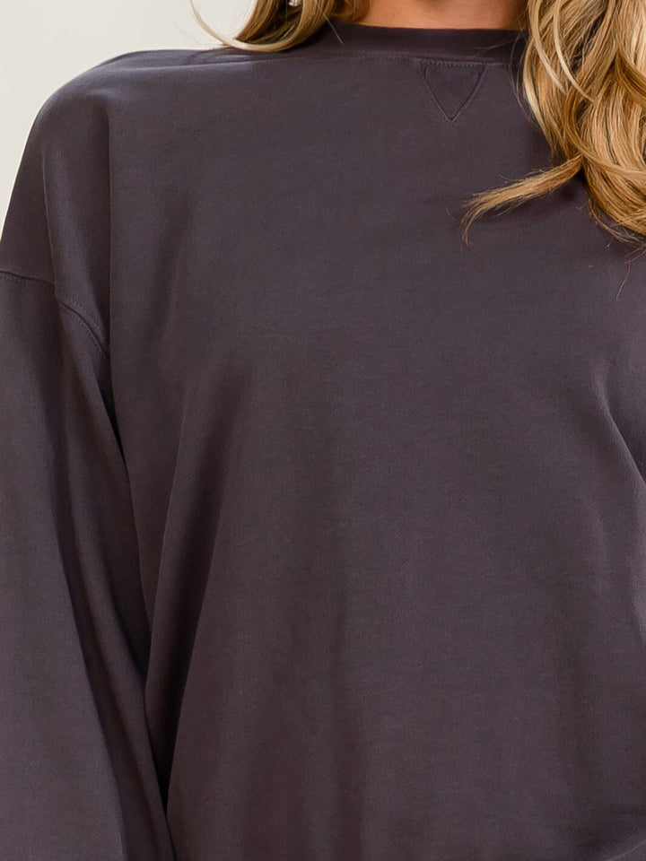 WOMEN'S LONG SLEEVE SOLID PULLOVER SWEATER