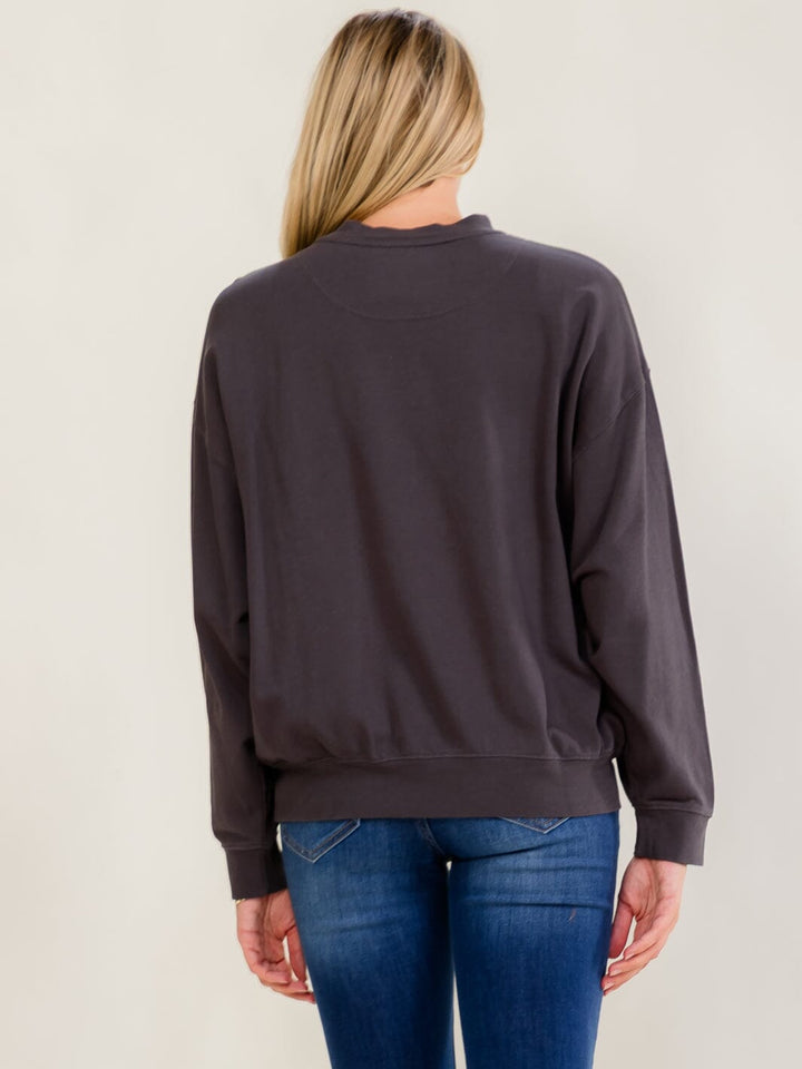 WOMEN'S LONG SLEEVE SOLID PULLOVER SWEATER