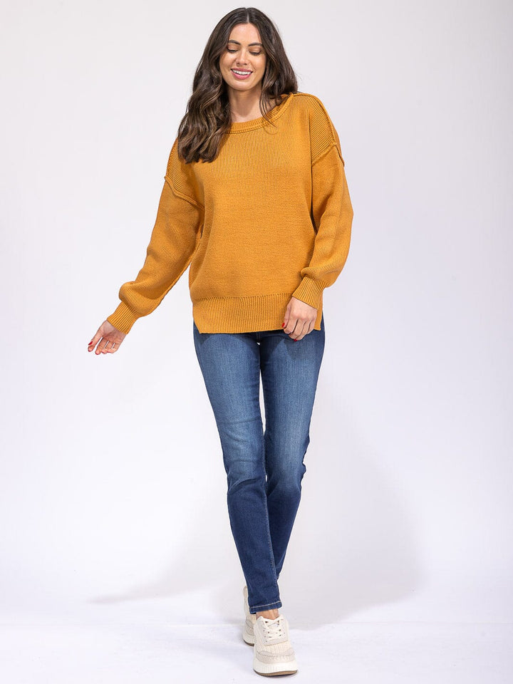 WOMEN'S LONG SLEEVE PULLOVER KNIT SWEATER