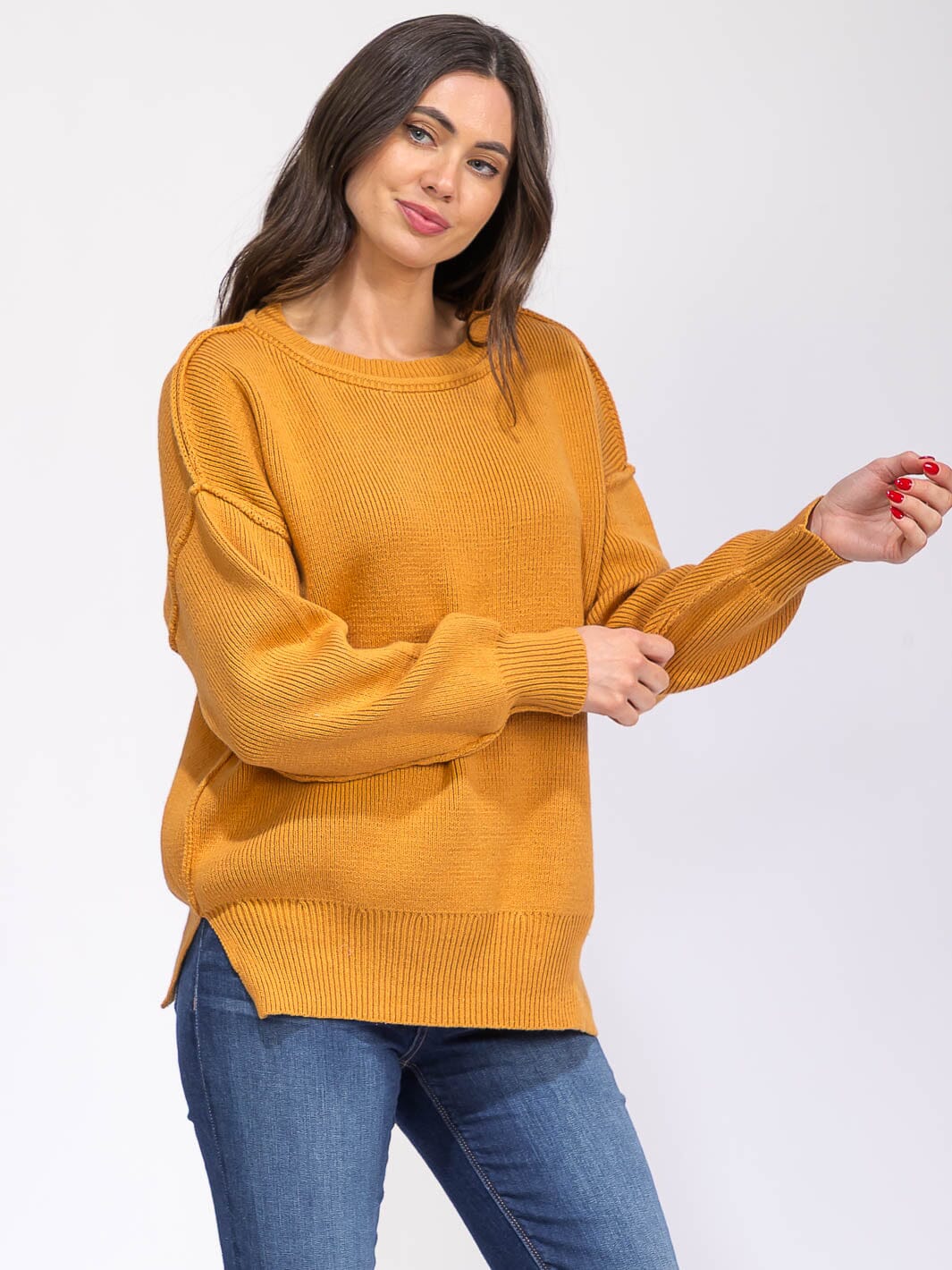 WOMEN'S LONG SLEEVE PULLOVER KNIT SWEATER