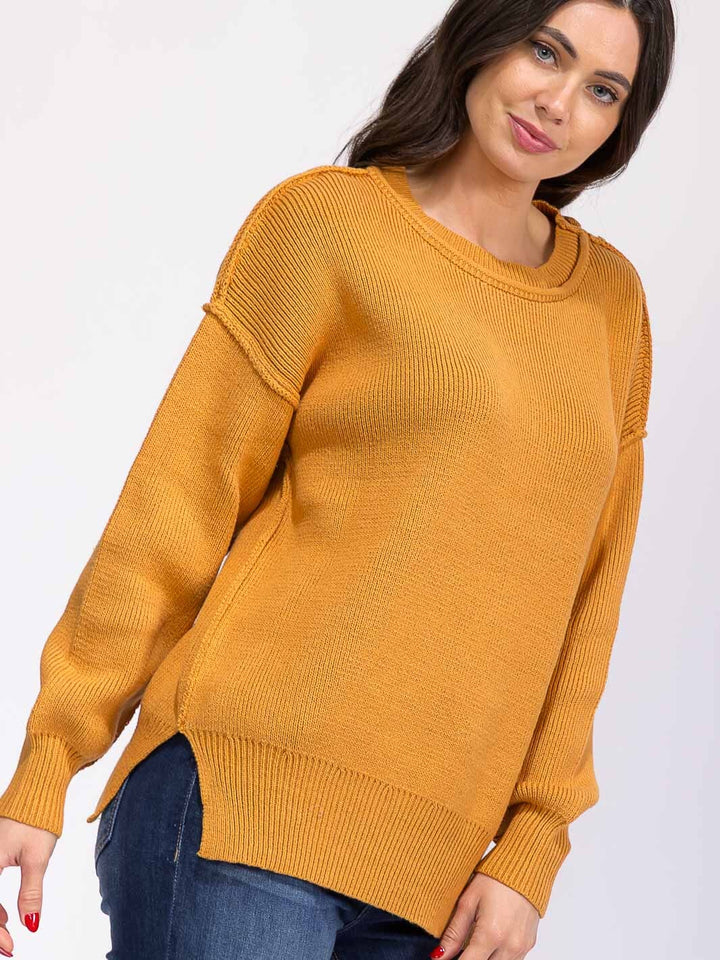 WOMEN'S LONG SLEEVE PULLOVER KNIT SWEATER