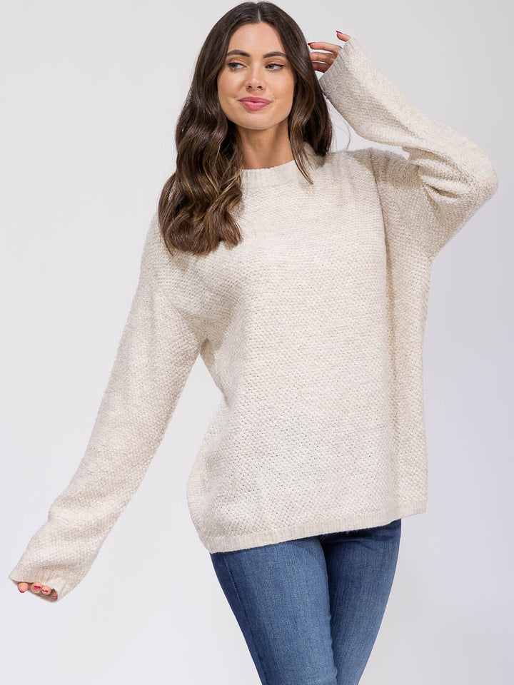 WOMEN'S LONG SLEEVE PULLOVER SWEATER