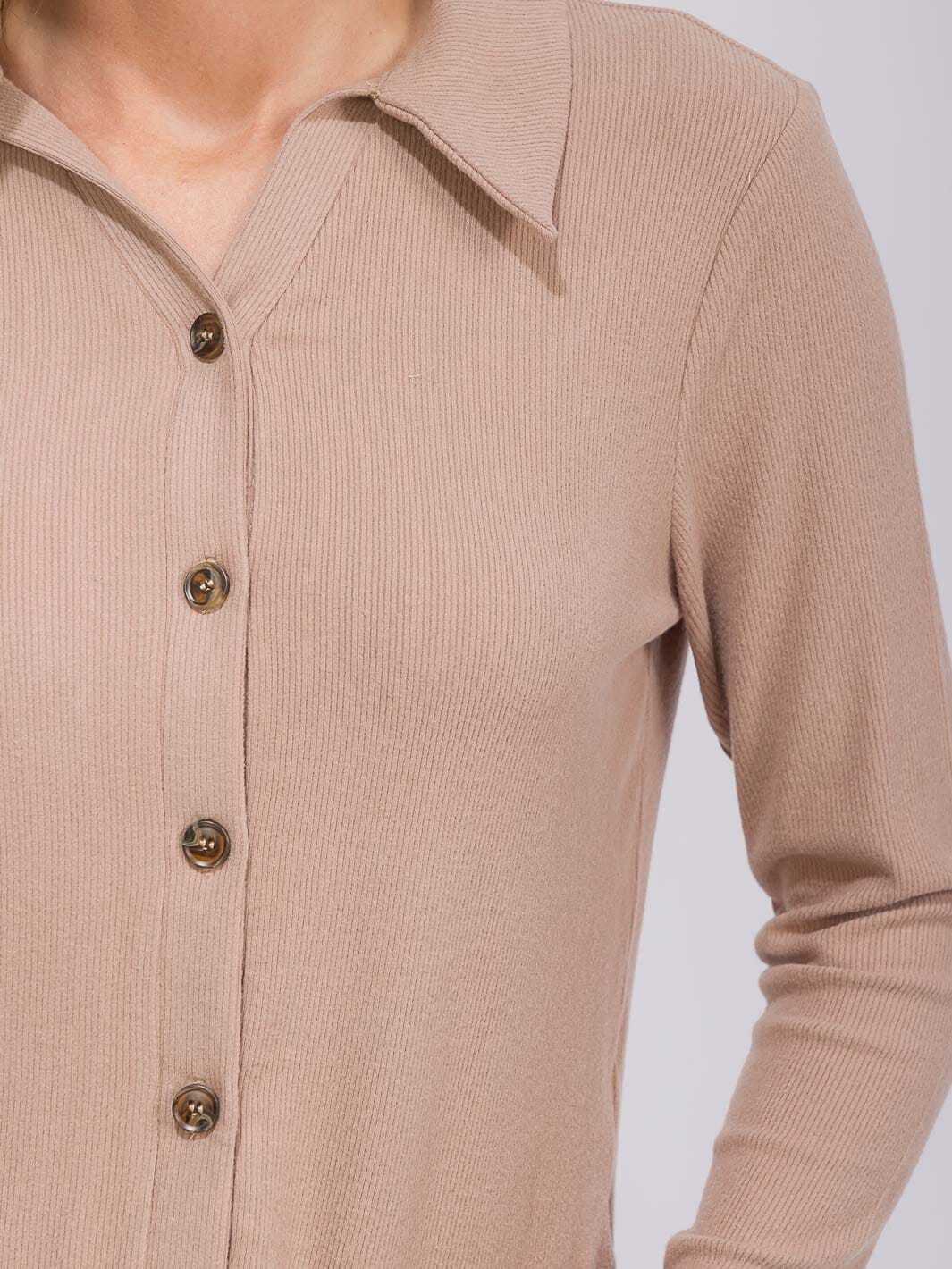 WOMEN'S LONG SLEEVE BUTTON CLOSURE BLOUSE